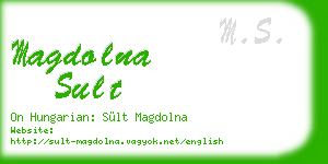 magdolna sult business card
